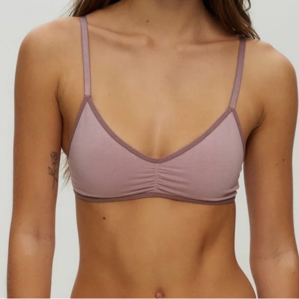 Bamboo underwear mauve bralette